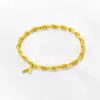Pulsera de Oro de Arena Vietnamita para Mujer, Pulsera de Nudo de Bambú Herencia de la Familia Zhou, Joyería de Imitación Dorada Estilo Retro Ins de Lujo Ligero al por Mayor