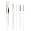 Brocha Blanca de Lana Sintética para Base para Principiantes, Brocha Precisa para Detalle de Corrector de Ojos, Brocha que No Suelta Pelo, Brocha para Sombra de Ojos, Brocha de Maquillaje
