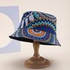 Chapéu de pescador europeu e americano transfronteiriço, novo chapéu de bacia com estampa de cores combinando, dupla face, quatro estações, protetor solar, chapéu casual infantil moderno