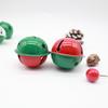 4cm duas cores cinco estrelas sino decoração de natal caixa de presente da maçã acessórios faça você mesmo chaveiro para animais de estimação pendurado sino sino de natal