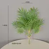 Plantas verdes artificiales, bambú y hojas de palma para decoración del hogar, decoración de interiores, arreglos florales y accesorios de jardinería, hojas artificiales de palma areca