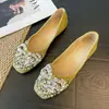 Nuevos Zapatos Planos con Pedrería Estilo Francés Otoño 2026 para Mujer, Punta Fina, Modernos para el Trabajo, Zapatos Elegantes y Versátiles para Mujer N1368-17