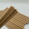 Novo estilo fábrica em estoque papel kraft degradável material durável 12mm canudo de papel canudo para bubble tea atacado