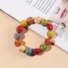 Pulsera de Cerámica Jingdezhen Personalizada, Nueva Moda, Flor Esmaltada, Cuentas, Multicolor, Estilo Étnico Casual, Pulsera para Estudiantes