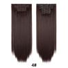 Peruca feminina de 16 cartões, peruca de cabelo longo e liso, grampo de cabelo, conjunto de 6 peças de extensão de cabelo, extensão de cabelo liso, conjunto de seis peças de extensão de cabelo
