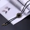 Polo Cuello Europeo y Americano Corbata BOLO para Hombre Corbata de Joya Flor de Cristal Collar Vintage Nuevos Accesorios