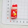 Taza de Jugo de Gato Realista 3D Accesorios de Resina Pegamento de Crema Adornos DIY Colgante de Llavero Imán para Nevera Materiales