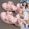 Sandálias para Meninas, Novo Estilo de Verão com Pérolas para Crianças, Sapatos de Princesa da Moda para Meninas, Sapatos de Praia Antiderrapantes