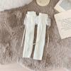 Calcetines de Otoño e Invierno Nuevo Estilo para Mujer Estilo Japonés Encaje Cinta Lazo Set de Calcetines Lolita Jk Estilo Pantorrilla Set Calcetines Apilados