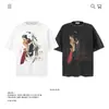 Camiseta de Algodão Puro com Estampa de Personagem Retrô da Marca Trendy de Peso Pesado 250g, Manga Curta, Nova, Caimento Solto, Top Transfronteiriço, Atacado