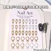 Fivela de Formato Especial Liga Joias para Nail Art Cruz Retro Venda Quente Transfronteiriça Ouro e Prata Asiáticos Unhas Wearable Decoração DIY para Unhas