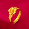 Anillo de oro de arena vietnamita para damas, chapado en oro de imitación de 24 quilates, joyería para bodas, suministros para el mercado nocturno, anillos al por mayor