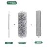 Nova escova de dupla cabeça de microfibra de haste única para frestas de cama, espanador estendido, espanador de penas, escova de teto