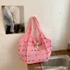 Bolsa de Ombro Estilo Preguiçoso para Ir ao Trabalho na Beira-Mar para Mulheres, Bolsa de Palha para Férias para Mulheres, Bolsa Tote Casual Grande Capacidade de Verão, Bolsa de Ombro