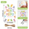 Colgante de Etiqueta de Conejo Lindo con Cuerda, Decoraciones para Fiestas y Festividades, Papel de Tarjeta Colorido de Pascua, Escribible