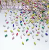3*7mm Barras Retangulares Fundo Plano Forma Especial Vidro DIY Acessórios para Joias Unhas de Diamante Arte de Unhas Popular Diamante Atacado