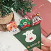 Porta-notas de Papai Noel de desenho animado, clipe acrílico fofo, clipe de vedação DIY, clipe de foto, clipe de decoração de Natal