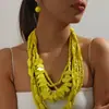 Collar Retro Exagerado Europeo y Americano para Mujer Estilo Bohemio Hecho a Mano con Cuentas Joyería de Cuentas Nueva Venta al por Mayor Transfronteriza