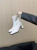 Botas de tacón alto tacón grueso estilo coreano botas cortas mujer 2026 nuevo primavera y otoño Botines franceses Botas Martin botas adelgazantes