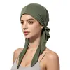 2026 Nuevo Sombrero con Pañuelo Multicolor, Sombrero Curvo, Sombrero con Pañuelo de Color Sólido, Sombrero para Mujer, Sombrero de Cola Larga, Turbante de Moda para Mujer