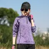 Venta al por mayor de ropa de otoño para exteriores, ropa de secado rápido con cuello alto, camiseta elástica de manga larga estilo pareja, ropa de fitness para hombre, ropa deportiva para mujer
