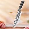 Juego de Cuchillos de Acero Inoxidable con Patrón Láser Damasceno Artesanal Alemán, Cuchillo para Picar Huesos, Cuchillo para Frutas