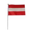 Bandera de Austria bandera de mano bandera de mano de poliéster de doble cara impresión fábrica directa venta al por mayor se puede izar