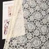[Encaje Yuchang] Tela Elástica para Cortina de Flor Grande Rosa Romántica con Encaje de Mujer 23063