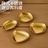 Acero inoxidable 304 plato para salsas mariposa plato para mojar plato de sabores forma de abanico triángulo cinco puntas plato coreano plato multiusos creativo