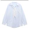 Camisa de Encaje de Estilo Coreano Nuevo Primavera/Verano 2025 de Trece Líneas para Mujer con Diseño Único
