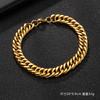 Hip hop moderno cadena cubana cadena retorcida de acero de titanio cierre de langosta pulsera negra pulsera de acero inoxidable para hombre joyería europea y americana