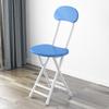 Silla plegable, taburete, silla de comedor para el hogar, silla con respaldo, silla de entrenamiento, silla de dormitorio para estudiantes, silla de computadora portátil sencilla, taburete redondo