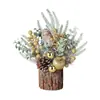 Amazon 2026 Nuevo Árbol de Navidad de Escritorio Decoraciones Navideñas Adornos para el Hogar Árbol de Corteza de Abedul Simulado Barril de Madera
