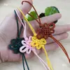 Nudo Doble Línea Nudo Largo Nudo Ping An Seda de Hielo Rayón Borla Fleco Flecos Joyería Accesorios Hechos a Mano Nudo