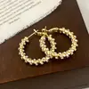 Moda Europeia e Americana Estiloso Retrô Elegante Acessível Luxo de Ponta Brincos de Zircônia Versátil para o Dia a Dia Design de Nicho Brincos
