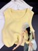 Top Base Feminino de Verão Amarelo Ganso Slim-Fit Emagrecedor Estilo Desejo Puro Malha Alça