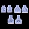 Molde de silicona tridimensional combinado de oso Populose para resina, molde de pegamento de gota DIY, molde de pegamento AB, punto