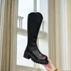 Botas de Inverno 2026 para Panturrilha Larga Femininas Tamanho Grande 41-42 Pernas Grossas Botas de Cavaleiro Solado Grosso Botas Longas Acima do Joelho Tamanho Grande