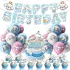 Set de Decoración para Fiesta de Cumpleaños Feliz Temática de Fresa Bandera de Cumpleaños Bandera para Pastel Decoraciones Espirales Suministros para Fiestas