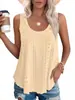 Estação Independente da Amazon Comércio Exterior Europeu e Americano Transfronteiriço Feminino Verão Gola Redonda Regata Camiseta Tamanho Americano Ponto-a-Ponto Sem Mangas Top