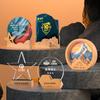 Trofeo de Cristal Creativo de Madera Sólida Personalizado Empleado Destacado Impresión a Color Medalla con Foto Reconocimiento Souvenir Tarjeta de Autorización Personalizado
