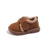 Sapatos de Algodão Infantis de Inverno 2026, Sapatos Infantis da Moda com Letras e Forro de Lã, Botas Quentes de Lã de Cordeiro para Meninas, Botas Curtas Infantis Médias e Grandes