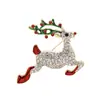 Broche Navideño de Dibujos Animados a la Moda, Aleación Versátil Europea y Americana con Pedrería, Broche de Árbol de Navidad de Halloween, Disponible en Stock Transfronterizo