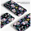 Item Popular de Comércio Exterior: Design de Caveira Estilo Escuro Adequado para Apple 17Pm, Capa Rígida Floral Colorida para iPhone 16 Moda com Furos Finos