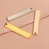 Ventas Calientes Transfronterizas Acero de Titanio Grabable DIY Agujero Interior Rectangular Octogonal Barra de Oro Barra Estéreo Colgante Accesorios de Joyería Geométricos