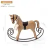 Adornos colgantes de caballo de madera y hierro forjado, estilo nórdico, creativos, vintage, envejecidos, adecuados para habitaciones modelo, estudios y estanterías