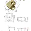 Pestillo de clip para puerta plana, Pestillo de clip oculto de hierro para puertas de gabinete, Tope de puerta