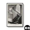 Pintura Decorativa Moderna Estilo Bauhaus Abstracto Blanco y Negro Moda Hotel Apartamento Pintura Colgante Pintura en Lienzo Transfronteriza Pintura Enmarcada