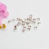 Accesorios de joyería DIY, pequeñas cuentas cuadradas sueltas, cuentas lisas sólidas, color oro de 14k, cuentas cuadradas hechas a mano
