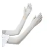Mangas de Nylon de Seda de Hielo con Protección Solar y Guantes, Mangas para Brazos Anti-UV Transpirables, Protección Larga para Brazos, Mangas de Protección Solar para Exteriores